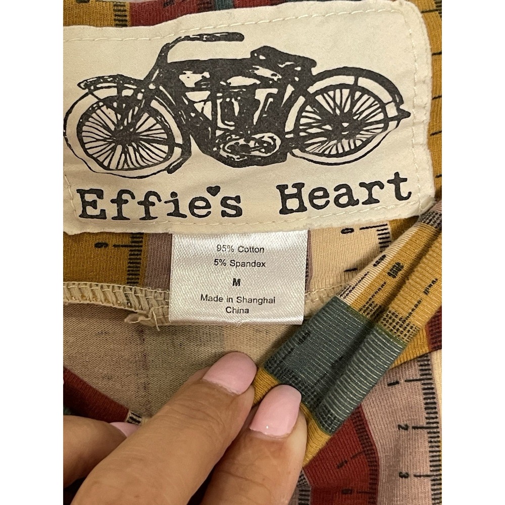 Effie's Heart Women's Medium Good Measure Carnaby Skirt Ruler Print Pockets - Picture 5 of 6